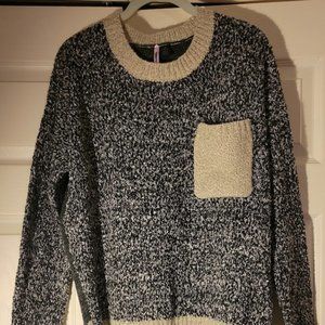 Knitted Navy Pocket Sweater by Love By Design